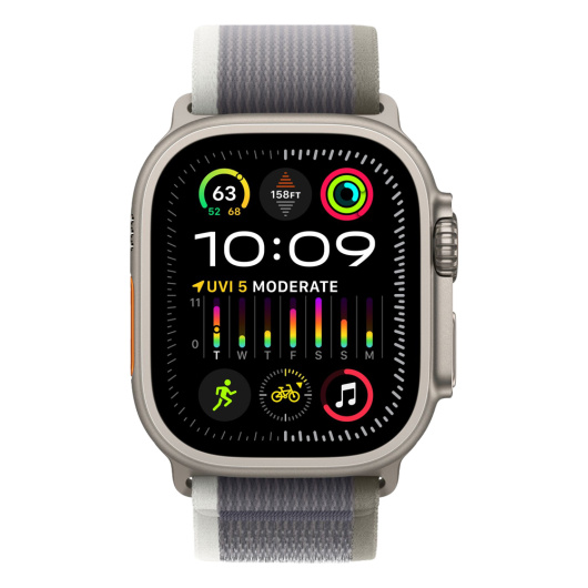 Умные часы Apple Watch Ultra 2 GPS+Cellular 49mm Titanium Case  Green/Gray Trail Loop S/M