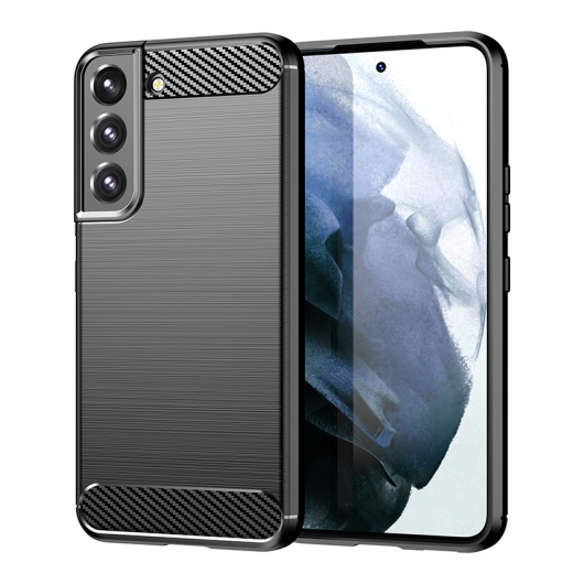 Силиконовый чехол Carbon для Samsung S22+ Черный