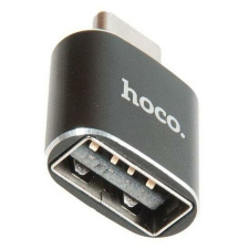 Переходник OTG Hoco UA5 USB - Type C - USB Черный