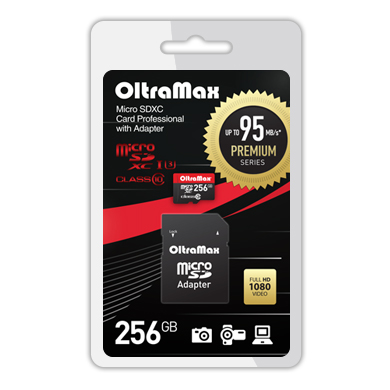 Карта памяти microSDXC 256Gb OltraMax, Class10, UHS-1 Premium
