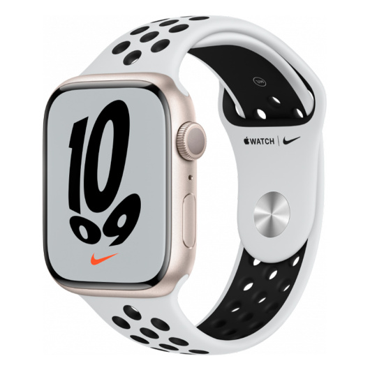 Умные часы Apple Watch Series 7 41mm Aluminium with Nike Sport Band, сияющая звезда