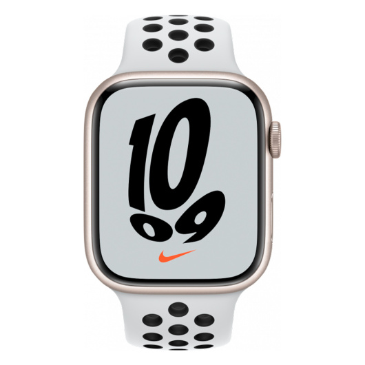 Умные часы Apple Watch Series 7 41mm Aluminium with Nike Sport Band, сияющая звезда